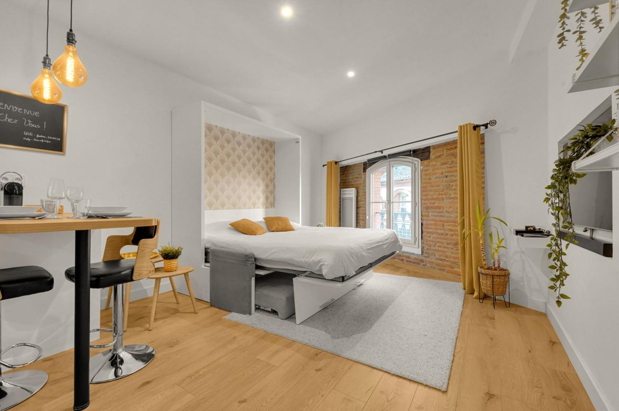 Le Floral - Cosy Studio Climatise Avec Parking Prive Et Netflix トゥールーズ エクステリア 写真